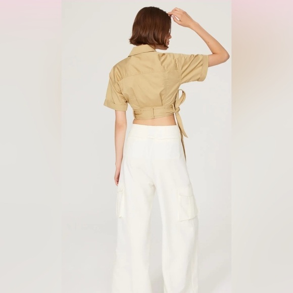 Derek Lam 10 Crosby x RTR Wrap Crop Top Size 4 - Picture 2 of 8